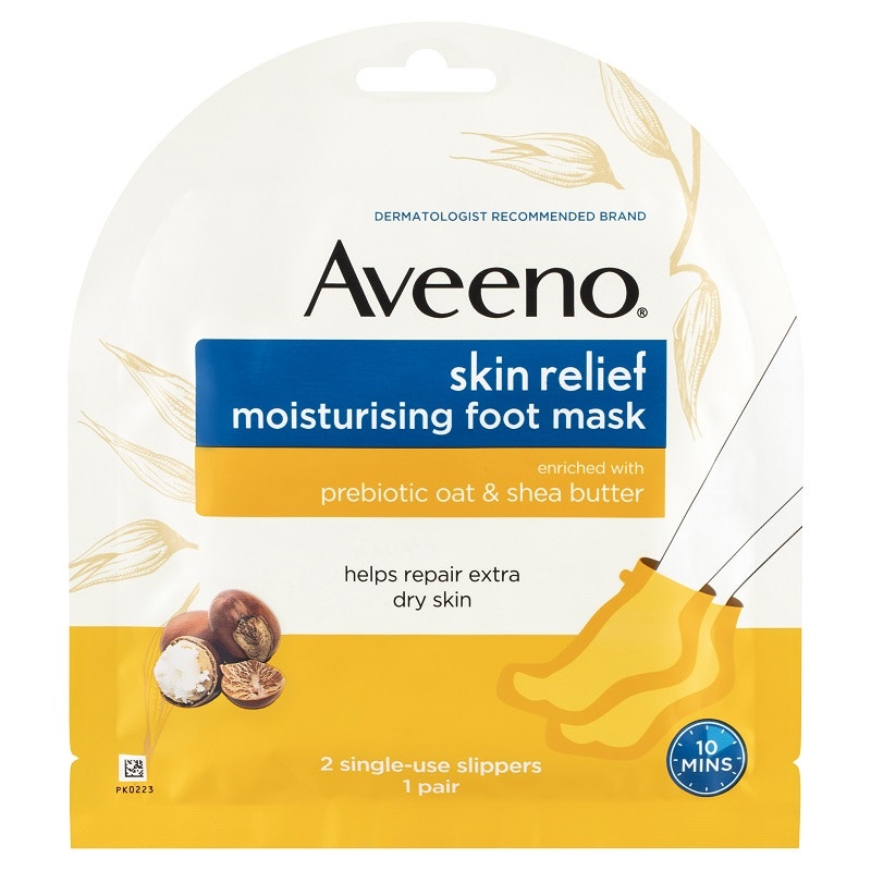 Aveeno 艾維諾 天然燕麥舒緩保濕足膜 1對