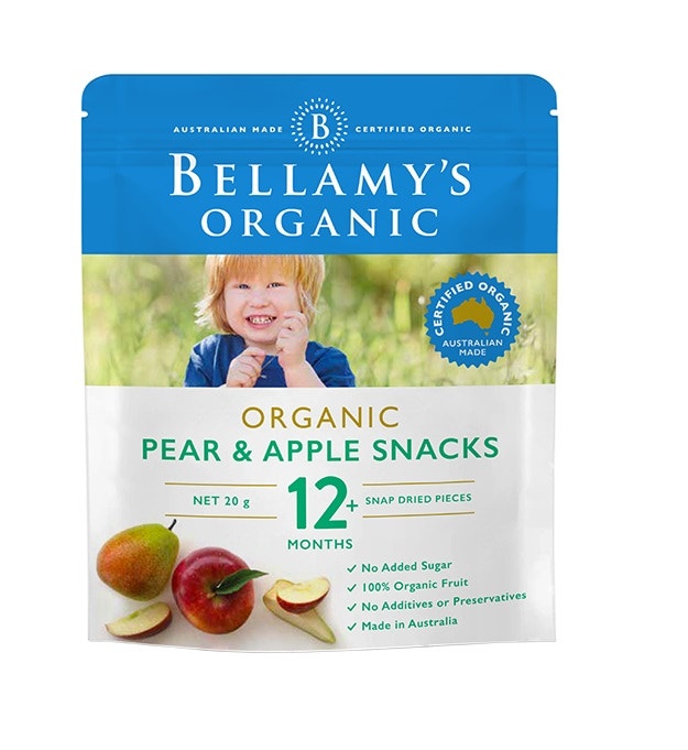 Bellamy's 貝拉米 有機雪梨蘋果水果干 寶寶零食 1歲以上 20g