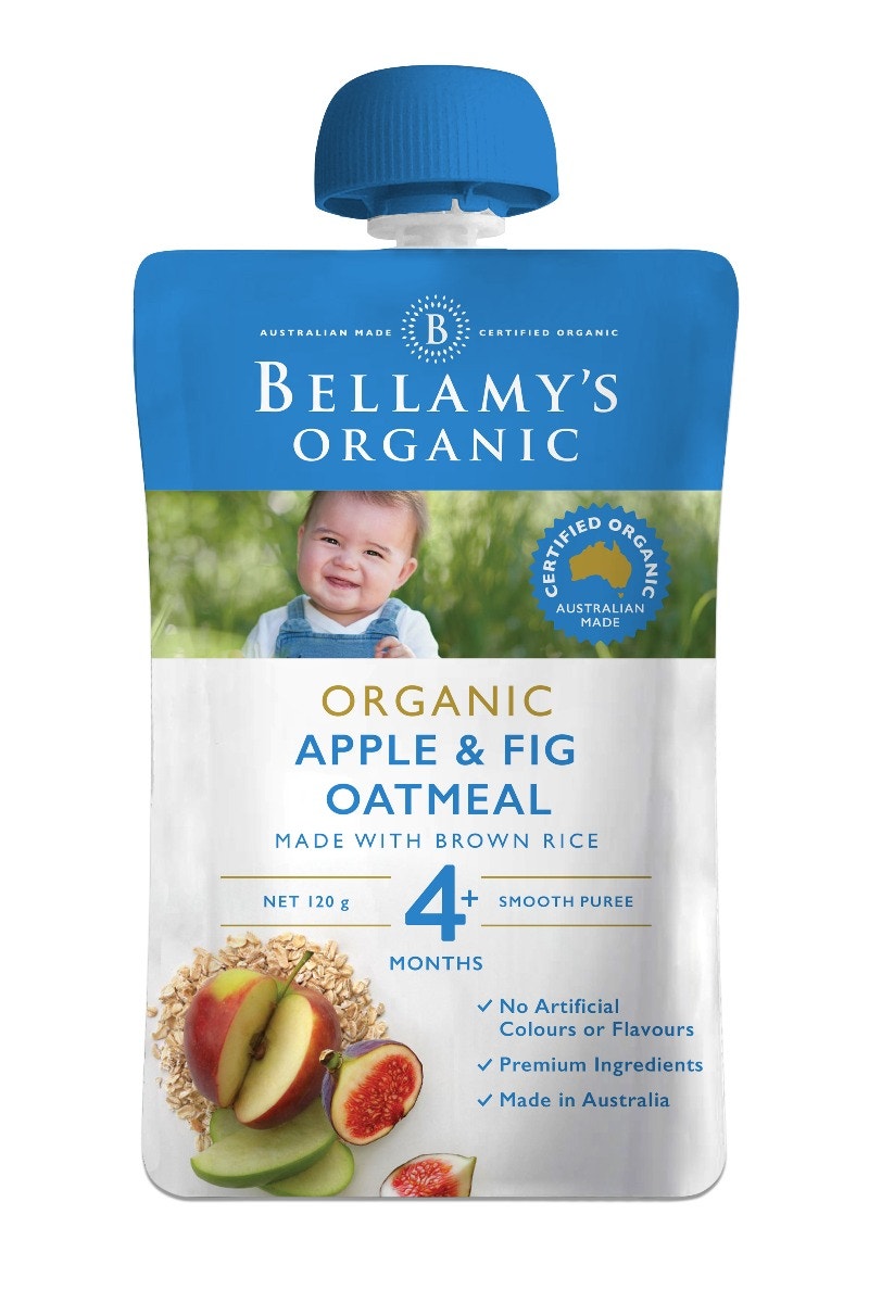 Bellamy’s 貝拉米 嬰幼兒輔食 有機蘋果無花果 果泥 120g（4個月以上）