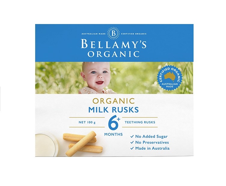 Bellamys 貝拉米 嬰幼兒有機無糖磨牙餅干 100g （6個月以上）