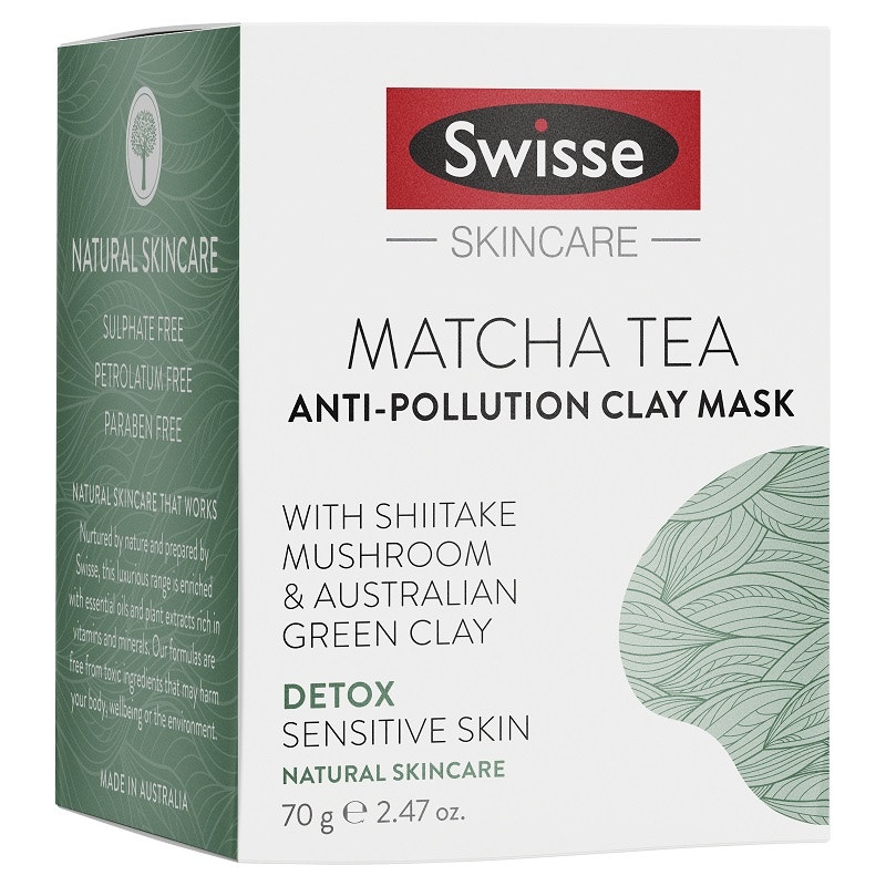 Swisse 抹茶舒緩排毒礦物泥清潔面膜 70g 敏感肌適用
