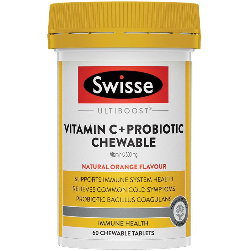 Swisse 高強度維C益生菌咀嚼片 60片