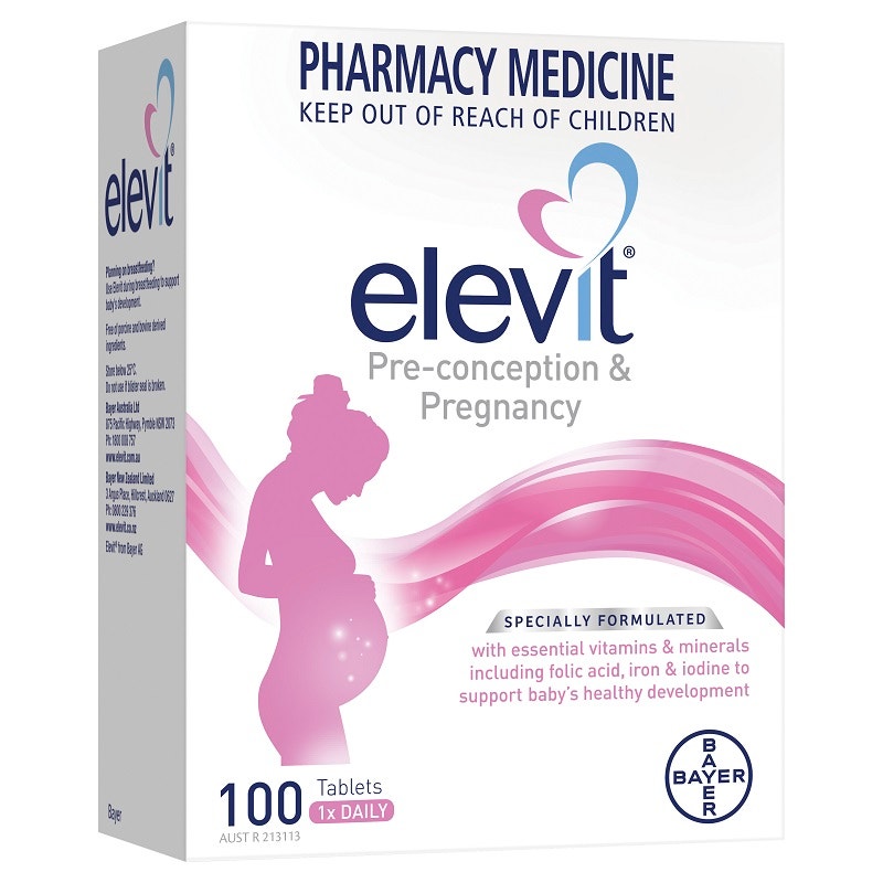 Elevit 愛樂維 備孕 孕婦孕期復合維生素葉酸片 100片
