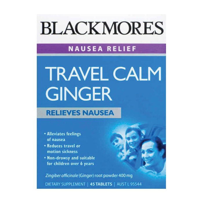 Blackmores 澳佳寶 澳洲Travel Calm Ginger生姜片防止暈車(chē)暈船 45片