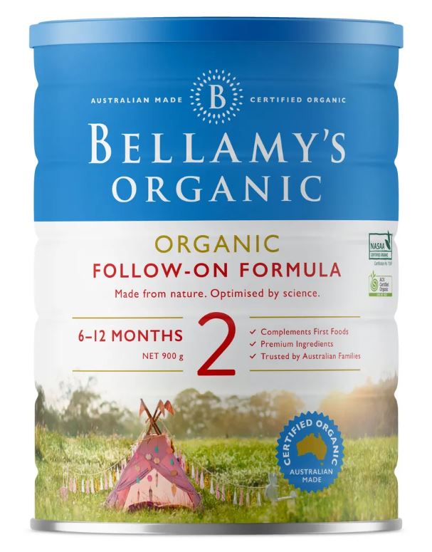 Bellamys 貝拉米 有機嬰幼兒配方奶粉 （2段） 6-12個月 900g