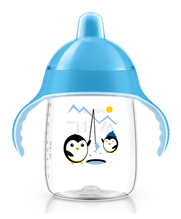 Avent 新安怡 嬰兒無滴漏學飲水杯（藍色）340ml