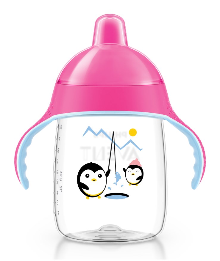 Avent 新安怡 嬰兒無滴漏學飲水杯（粉色）340ml