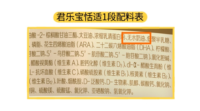 君樂寶恬適1段配料表