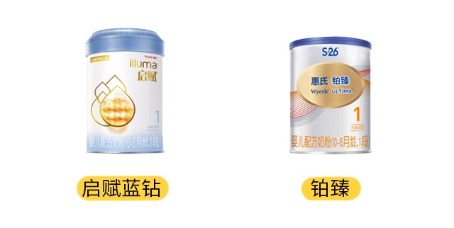 惠氏藍鉆啟賦和鉑臻產品圖