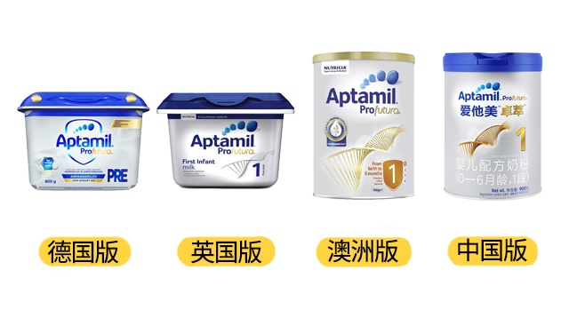 愛他美白金奶粉4個版本產品圖