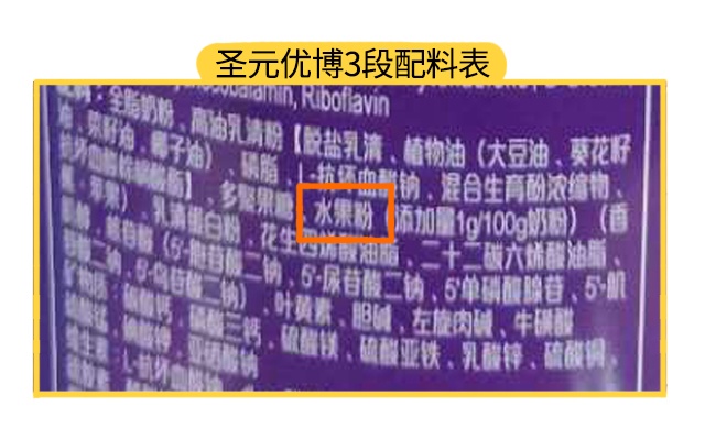 圣元優博1段配料表