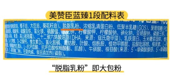 美贊臣藍(lán)臻1段配料表