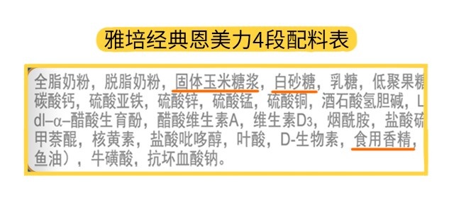 雅培經典恩美力4段配料表