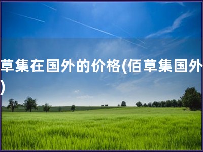 佰草集在國(guó)外的價(jià)格(佰草集國(guó)外價(jià)格)