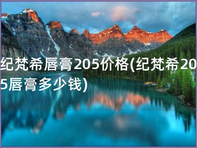 紀梵希唇膏205價格(紀梵希205唇膏多少錢)