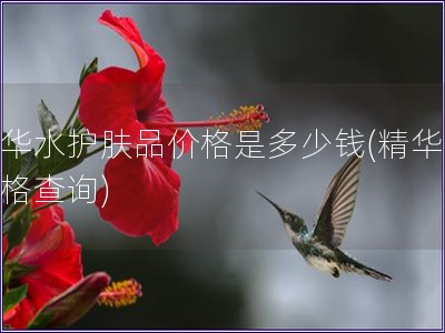 精華水護膚品價格是多少錢(精華水價格查詢)