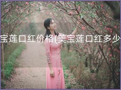 美寶蓮口紅價格(美寶蓮口紅多少錢)