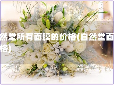 自然堂所有面膜的價格(自然堂面膜價格)